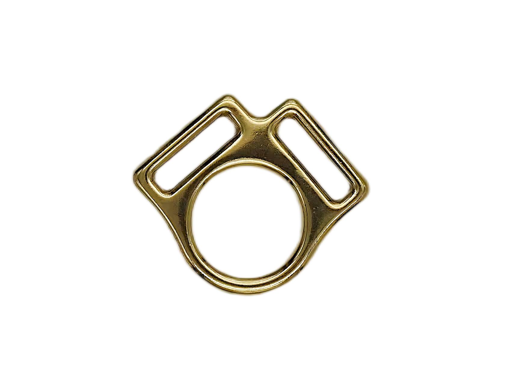 Solid Brass 3-Way Adjustment Buckle for Horse Tack and Bag Straps