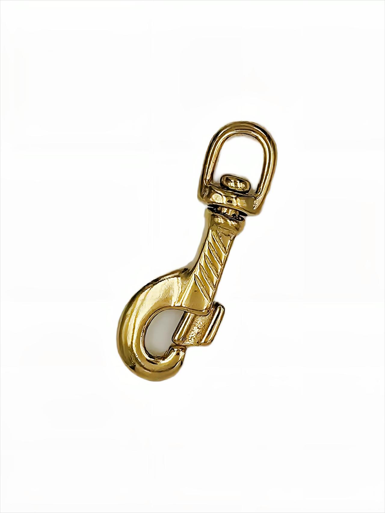 Brass Pattern Snap Hook for Leathercraft and Bag Hardware