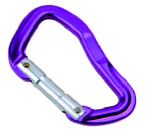 Aluminum Alloy Purple Quick Draw D Carabiner Keychain