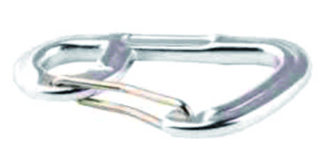 Aluminum Silver Double Wire Gate D Carabiner Keychain