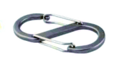 Aluminum Double Wire Gate D Carabiner Keychain