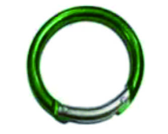 Aluminum Green Spring Split O Ring Carabiner