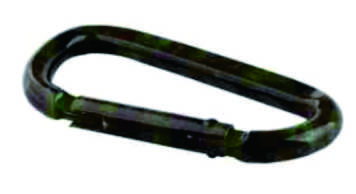 Aluminum Alloy Black Oval Locking Carabiner Keychain