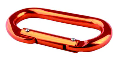 Aluminum Alloy Orange Oval Wire Gate Carabiner Keychain