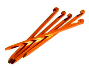 Aluminum Alloy Orange Perforated Tent Pegs