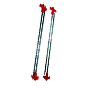 Aluminum Alloy Adjustable Tent Poles With Red Tips