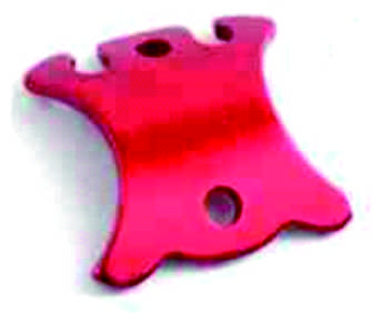 Aluminum Alloy Red Irregular Tent Wind Rope Buckle