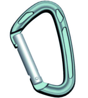 Aviation Aluminum Gray Anti-slip Quick Draw Carabiner