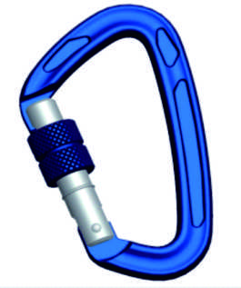 Aviation Aluminum Blue Knurled Screw Lock Carabiner