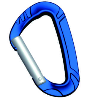 Blue Aluminum Twist Lock Quick Draw Carabiner