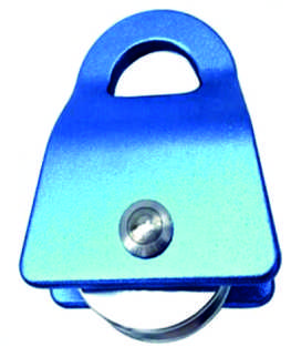 Blue Aluminum Single Side Snap Rope Pulley