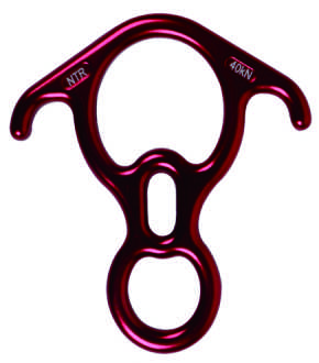 Red Stainless Steel Heavy Duty Rescue Belay Device