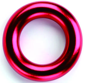 Red Aluminum Oval Round Ring Carabiner Clip