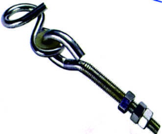Stainless Steel Double Swivel Lag Screw Swing Hook