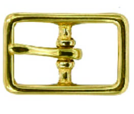 Brass Day Buckle with Pin for Belts and Leathercraft