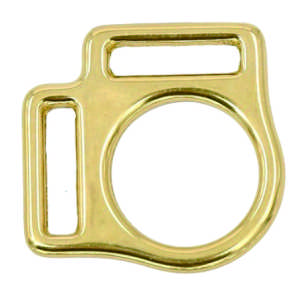 Brass 3-Way Adjustment Buckle for Horse Tack and Bag Straps