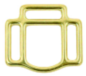 Solid Brass 3-Way Connector Buckle for Straps and Tack