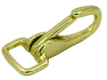 Solid Brass Square Base Hook for Leash and Leathercraft