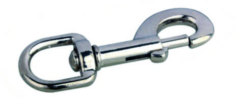 Nickel Plated Mini Straight Bolt Snap Hook
