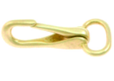 Solid Brass Square Base Hook for Bags and Leathercraft
