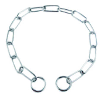 Stainless Steel P-Chain Dog Collar for Large Breeds Training