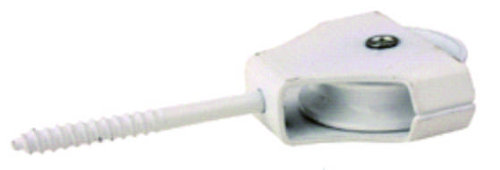 White Painted screw Pulley with Nylon Wheel