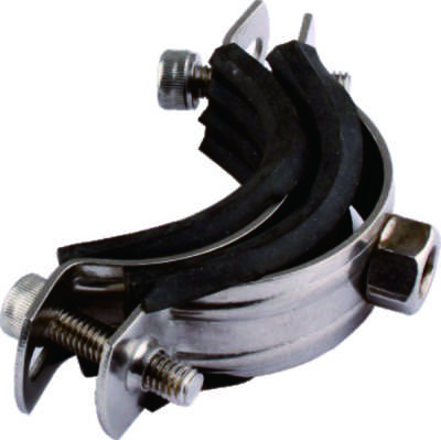 Metal Pipe Clamp with Rubber Cushion for Ventilation Tube Fixing