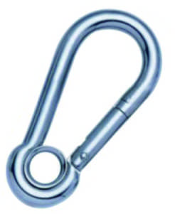 Galvanized Screw Lock Spring Snap Hook With Fixed Eye