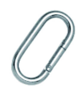 Galvanized Simple Oval Non-Locking Spring Carabiner