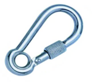 Galvanized Small Eye Threaded Lock Snap Hook