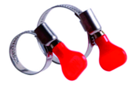 Stainless Steel Hose Clamp with Plastic Key for Gas and Water Pipe