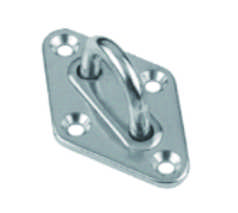 Stainless Steel Diamond Base U-Shaped Wall Mount Eye Plate Strap