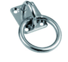 Stainless Steel Square Base U-Hook With Removable Round Ring Strap