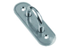 Stainless Steel Oblong Base U-Shaped Ceiling Mount Eye Strap