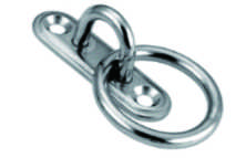 Stainless Steel Long Diamond Base U-Hook With Integrated Swivel Ring