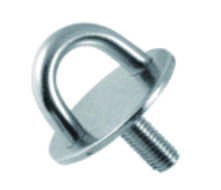Stainless Steel Round Base U-Hook With Threaded Screw Mount Strap