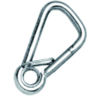 Stainless Steel Triangle Snap Hook With Integral Eyelet