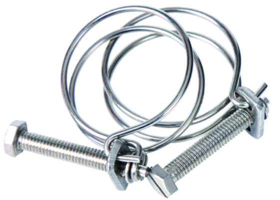 304 Stainless Steel Double Wire Hose Clamp for Water and Gas Pipe Fixing