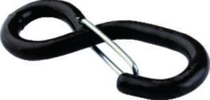 S-Hook with Spring Clip for Motorcycle, Bike, and Cargo Tie-Down