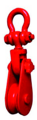 Bearing Pulley Block with Hook and Ring for Lifting