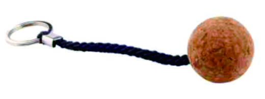 Ball Keychain With Braided Rope And Split Ring