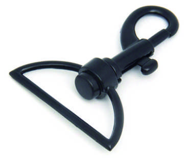 Black Plastic Rotatable Snap Hook With Triangle Loop