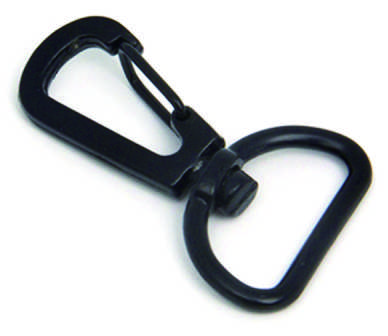 Black Metal Swivel Lobster Clasp With D Ring