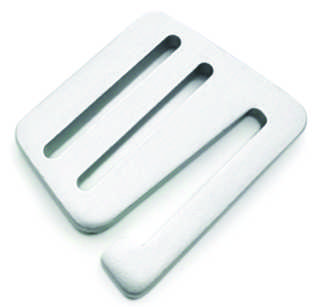 White Plastic Three Bar Strap Slide Buckle