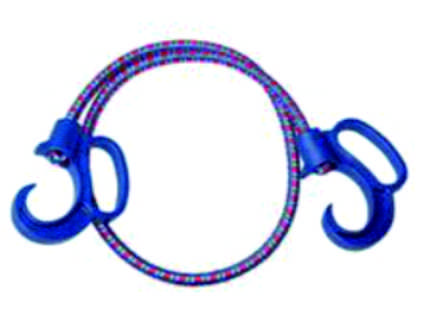 Colorful Braided Elastic Cord With Double Blue Plastic Hooks