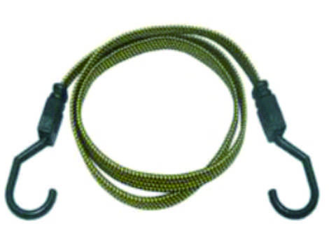 Olive Green Braided Bungee Cord With Double Plastic Hooks