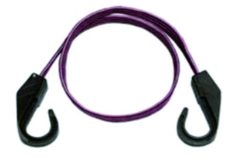Maroon Braided Elastic Bungee Cord With Double Plastic Hooks