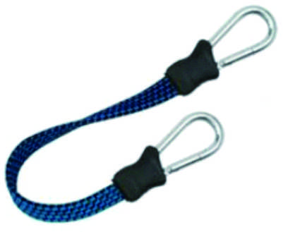 Blue Braided Bungee Cord With Aluminum Carabiner Hooks