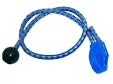 Blue Braided Bungee Cord With Ball And Plastic End