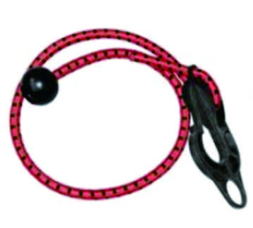Red Braided Ball Bungee Cord With Plastic Hook